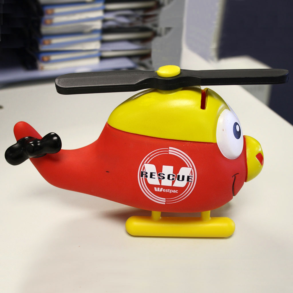 Helicopter Shape Coin Bank